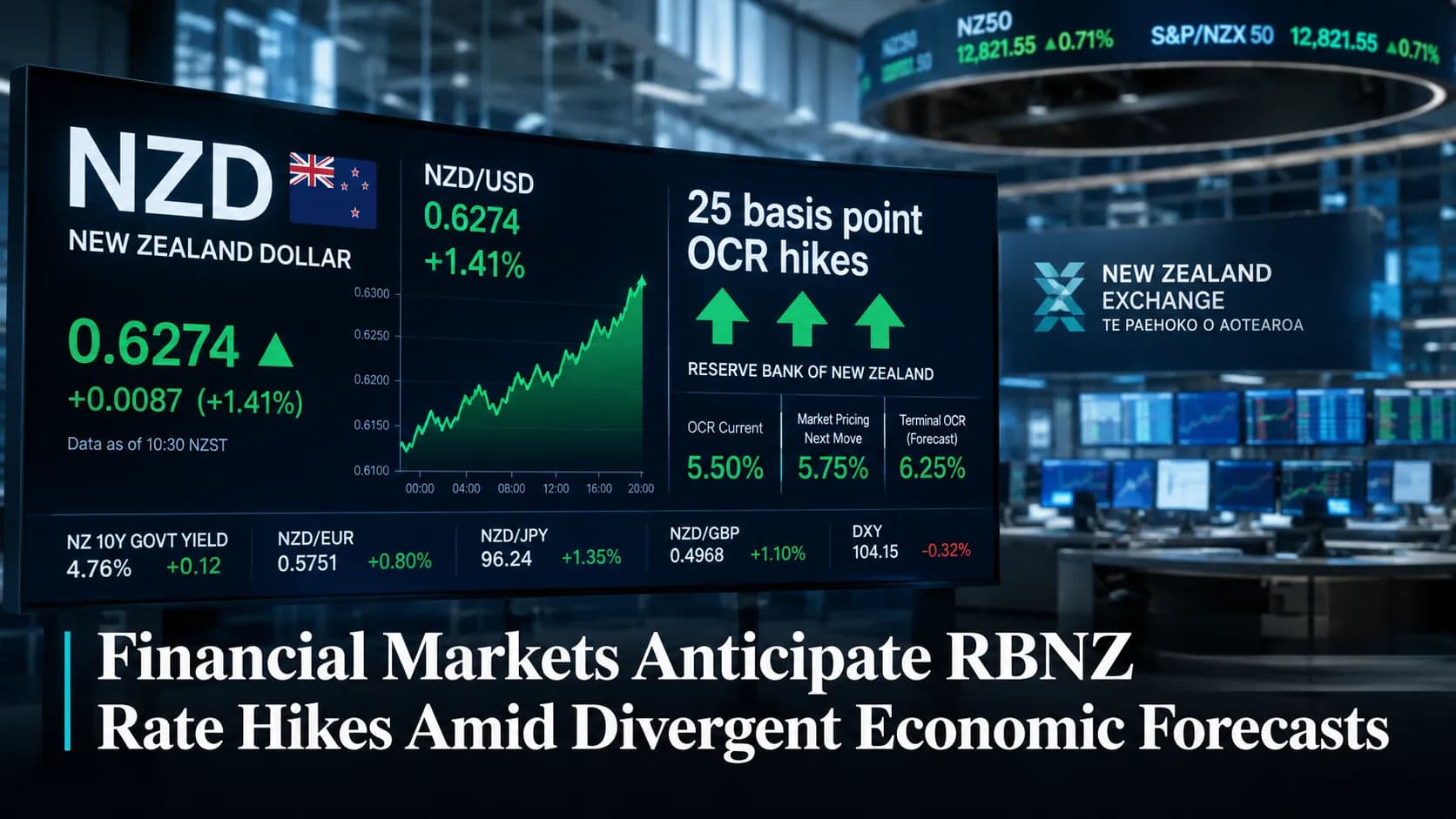 Financial Markets Anticipate RBNZ Rate Hikes Amid Divergent Economic Forecasts