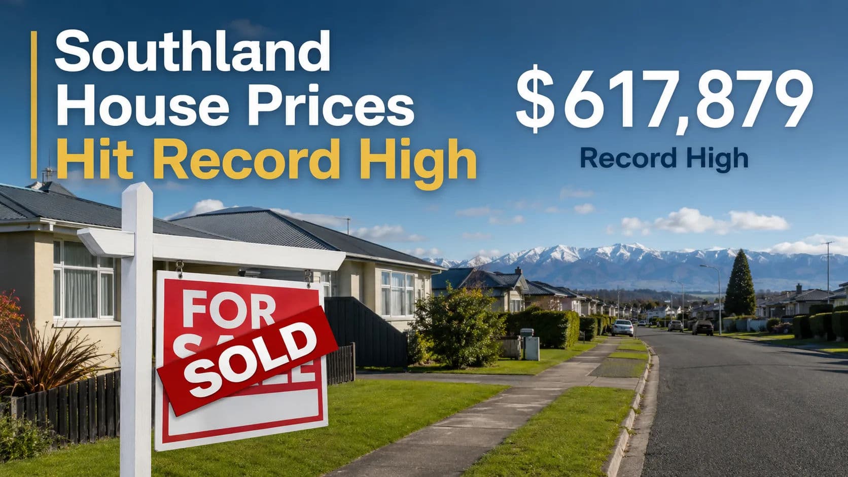 Southland Property Prices Reach Record High Amid Tightening Housing Stock