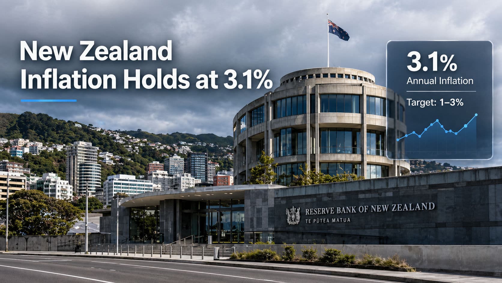 New Zealand Inflation Remains Stubborn at 3.1%, Defying RBNZ Forecasts