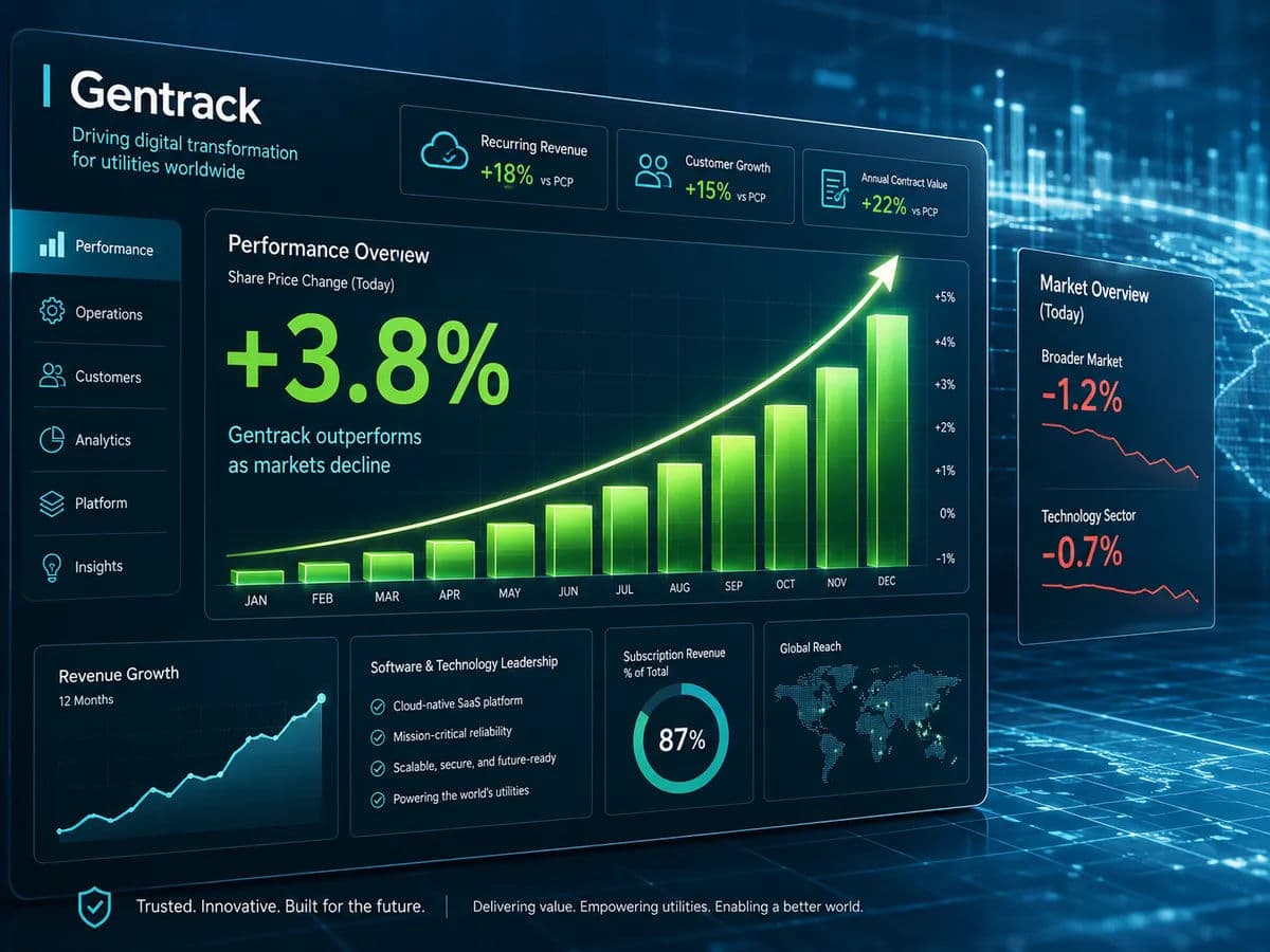 An image showing the growth of Gentrack.