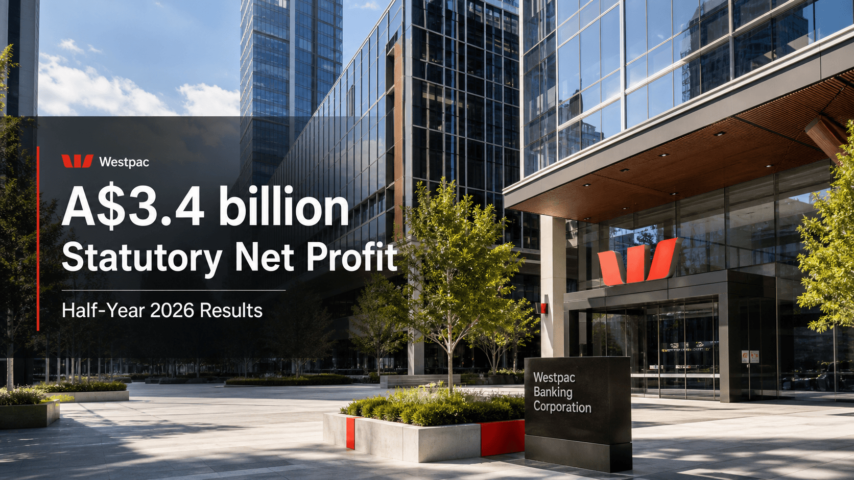 Westpac reports A$3.4 billion half-year profit amid margin pressure and NZX trading halts